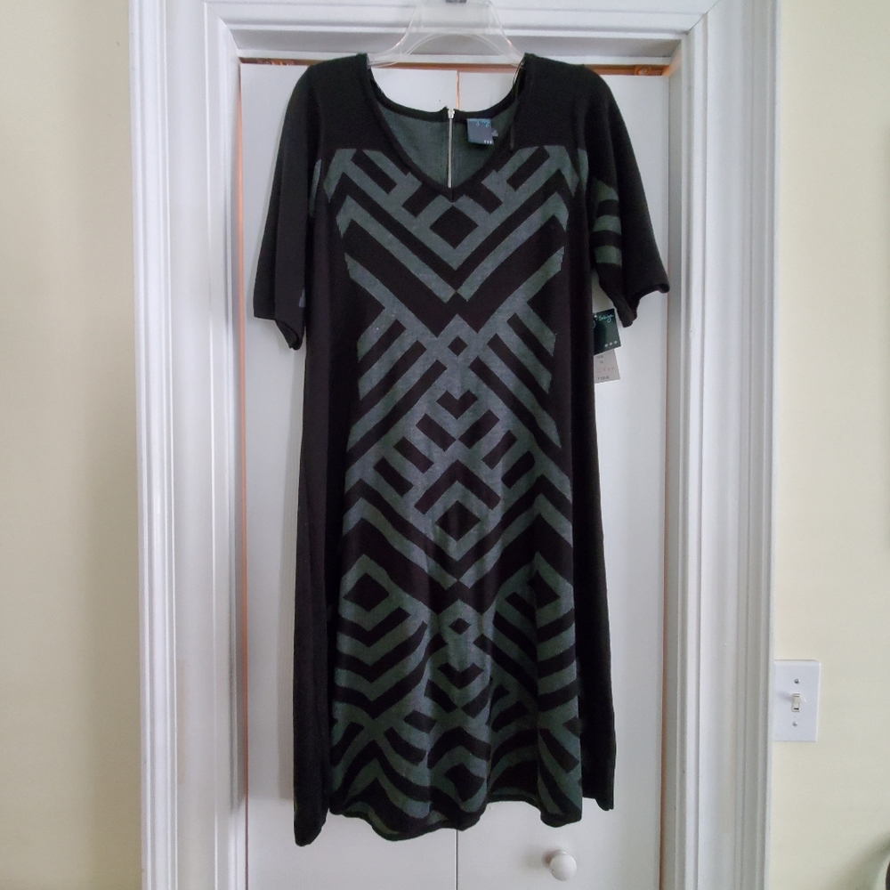 Black and gray dress